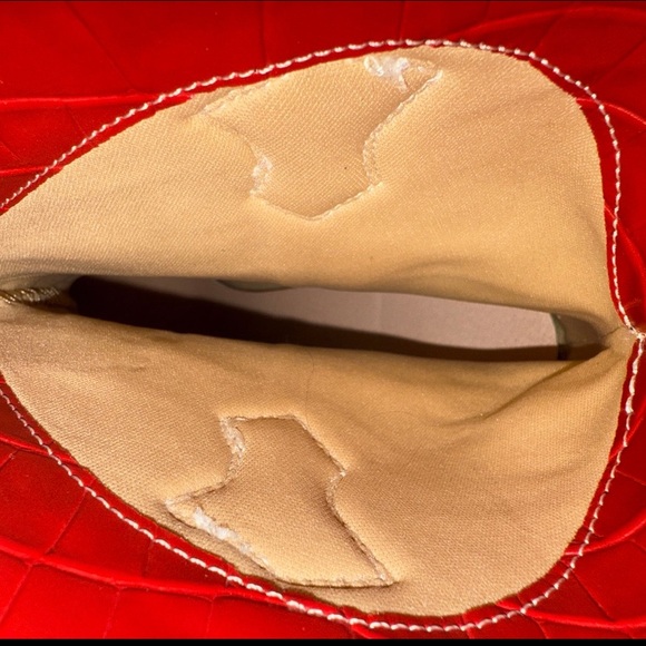 Red Western Ankle Boots - Picture 4 of 5